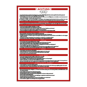 PVC Aufkleber Warnhinweise für Absetzcontainer
