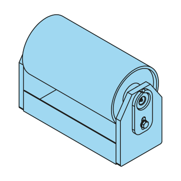 401240 - Stahlrolle komplett, 45-159-300/310mm, H=240mm, Achsschmierung, Messingbuchse - Übersicht
